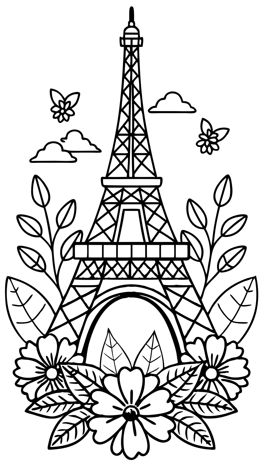 Páginas para colorear Eiffel Tower París